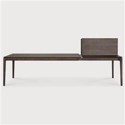 Ava Modern Classic Brown Oak Rectangular Extendable Dining Table - 79"-118"|