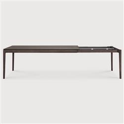 Ava Modern Classic Brown Oak Rectangular Extendable Dining Table - 79"-118"|