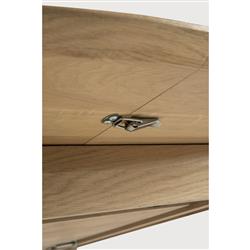 Ava Modern Classic Brown Oak Round Extendable Dining Table - 51"-71"|