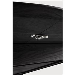 Ava Modern Classic Black Oak Round Extendable Dining Table - 51"-71"|