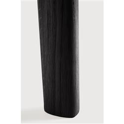 Ava Modern Classic Black Oak Round Extendable Dining Table - 51"-71"|