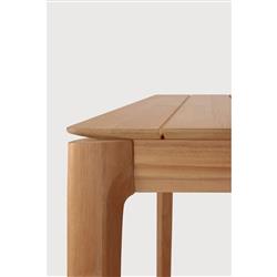 Ava Coastal Beach Teak Square Outdoor Dining Table - 31.5"|