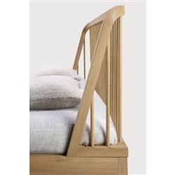 Nicole Modern Classic Oak Bed - Queen|
