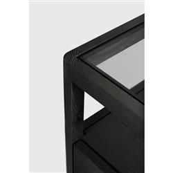Nicole Modern Classic Black Oak Nightstand|