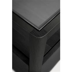 Nicole Modern Classic Black Oak Nightstand|
