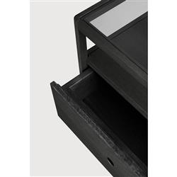 Nicole Modern Classic Black Oak Nightstand|