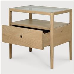 Nicole Modern Classic Oak Nightstand|