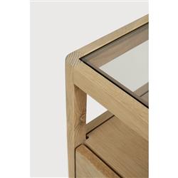 Nicole Modern Classic Oak Nightstand|