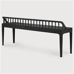 Nicole Modern Classic Black Oak Bench|