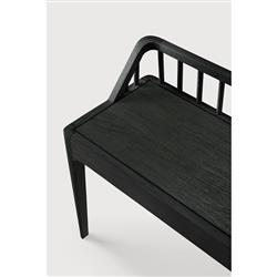 Nicole Modern Classic Black Oak Bench|