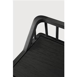 Nicole Modern Classic Black Oak Bench|