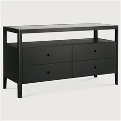 Nicole Modern Classic Black Oak Dresser|
