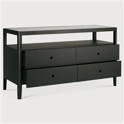 Nicole Modern Classic Black Oak Dresser|