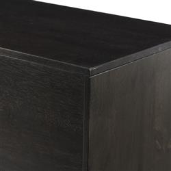 Rissa Mid Century Modern Black Acacia Wood Media Console|