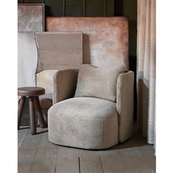 Verellen Hudson Amelia Bisque Swivel Club Chair|