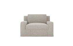 Henri Flecked Silver Chair and a Half|