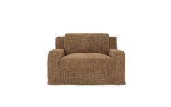 Henri Bronze Slipcovered Chair and a Half|