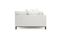 Adelle Heathered Ivory Performance Double Bumper Sectional - 116"|