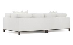 Adelle Heathered Ivory Performance Double Bumper Sectional - 116"|