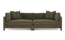 Adelle Tuscan Olive Double Bumper Sectional - 116"|