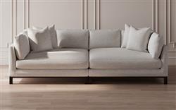 Adelle Sage Green Double Bumper Sectional - 116"|