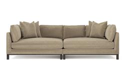 Adelle Wheat Double Bumper Sectional - 116&quot;|