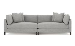 Adelle Nickel Performance Double Bumper Sectional - 116"|