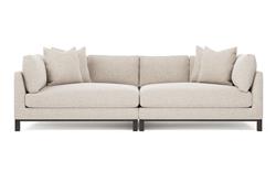 Adelle Straw Performance Double Bumper Sectional - 116&quot;|