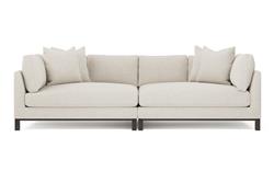 Adelle Sea Salt Performance Double Bumper Sectional - 116&quot;|