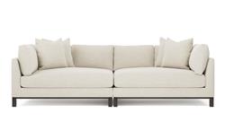 Adelle Vanilla Double Bumper Sectional - 116&quot;|