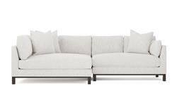 Adelle Heathered Ivory Performance Bumper Sectional - Left Bumper - 116&quot;|