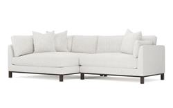 Adelle Heathered Ivory Performance Bumper Sectional - Left Bumper - 116&quot;|