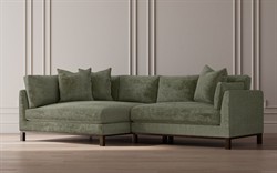 Adelle Heathered Ivory Performance Bumper Sectional - Left Bumper - 116&quot;|