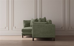 Adelle Heathered Ivory Performance Bumper Sectional - Left Bumper - 116&quot;|