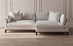 Adelle Heathered Ivory Performance Bumper Sectional - Right Bumper - 116&quot;|