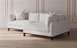 Adelle Heathered Ivory Performance Bumper Sectional - Right Bumper - 116&quot;|