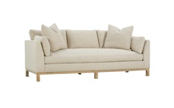 Adelle Heathered Ivory Performance Sofa - 90&quot;|