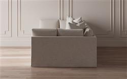 Adelle Sea Salt Performance Slipcovered Double Bumper Sectional - 116"|