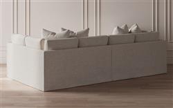 Adelle Sea Salt Performance Slipcovered Double Bumper Sectional - 116"|