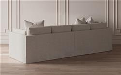 Adelle Sea Salt Performance Slipcovered Bumper Sectional - Left Bumper - 116"|