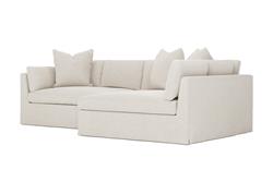 Adelle Sea Salt Performance Slipcovered Bumper Sectional - Right Bumper - 116&quot;|