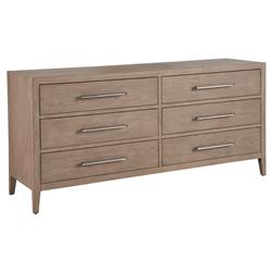 Greig Modern Classic Grey Oak Wood Double Dresser|