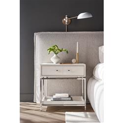 Harrell Modern Classic Grey Hair On Hide Nightstand|