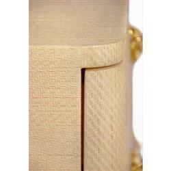 Worlds Away Kilmer Modern Classic Natural Grasscloth Double Dresser|