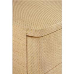 Worlds Away Kilmer Modern Classic Natural Grasscloth Double Dresser|