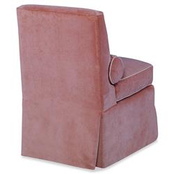 Century Allie French Country Pink Velvet Slipper Chair|