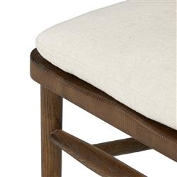 Tanner Rustic Lodge Cream Performance Brown Wood Dining Side Chair|