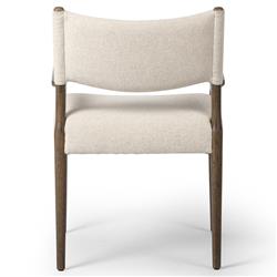 Odelia Modern Classic Cream Performance Wood Dining Arm Chair|