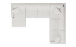 Avery Heathered Ivory Performance U-Chaise Sectional - Left Chaise - 145&quot;|