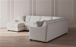 Avery Heathered Ivory Performance U-Chaise Sectional - Left Chaise - 145&quot;|